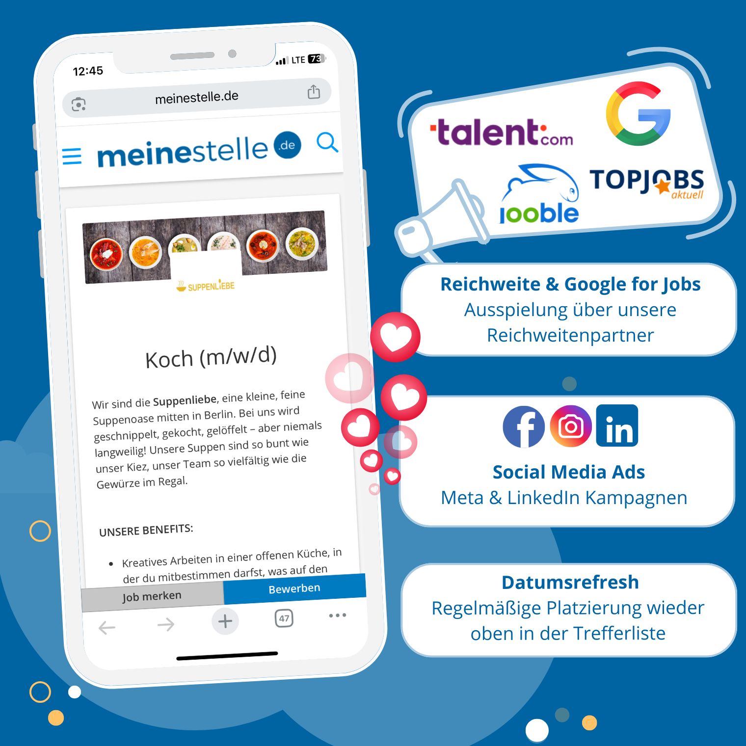 Stellenanzeigen schalten auf meinestelle.de & azubistelle.de